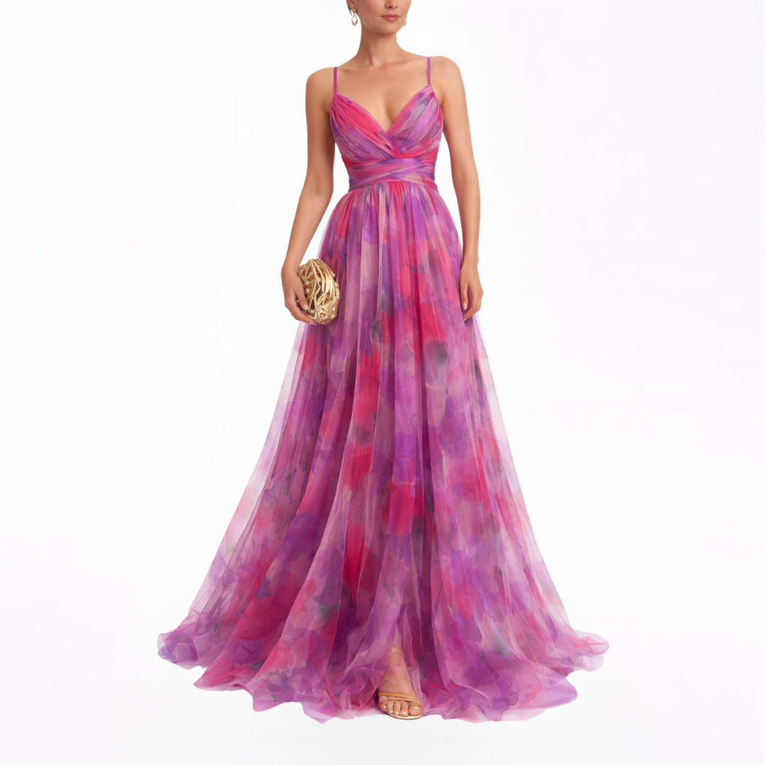 AGNELLE™ | ROBE MAXI FLORALE EN CHIFFON