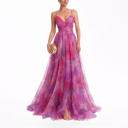 AGNELLE™ | ROBE MAXI FLORALE EN CHIFFON