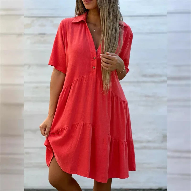 Beverly™ | Elegantes Damenkleid mit V-Ausschnitt