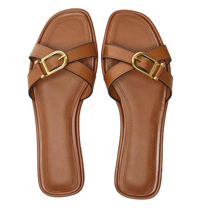 SAKINA™ | SANDALES À BRIDES DÉCOUPÉES EN CUIR ITALIEN