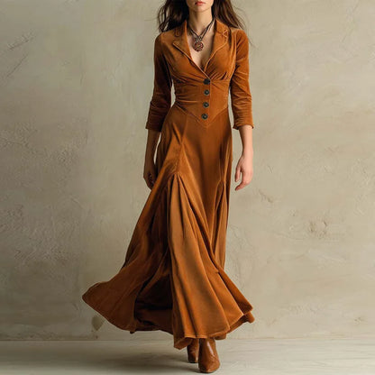Mirella™ | Robe maxi en velours fluide