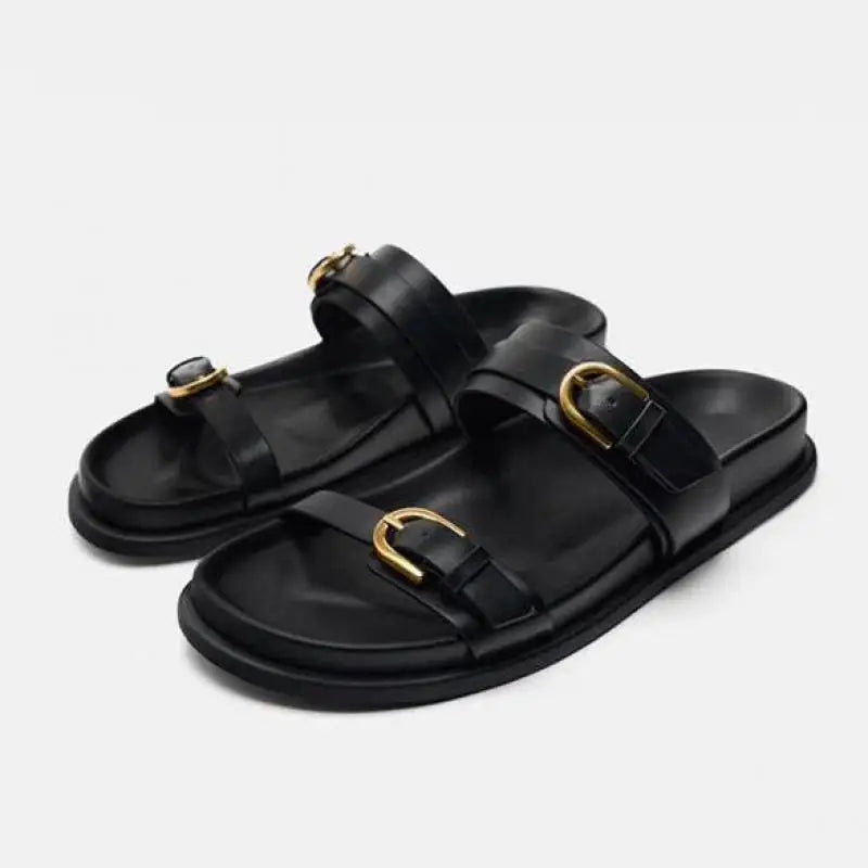 SALOUA™ | SANDALES EN CUIR À BOUCLE