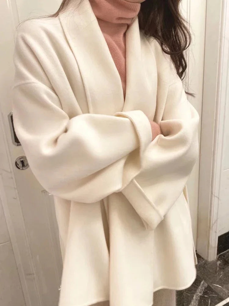 Amélie™ | Manteau en laine et cachemire, fait main avec soin