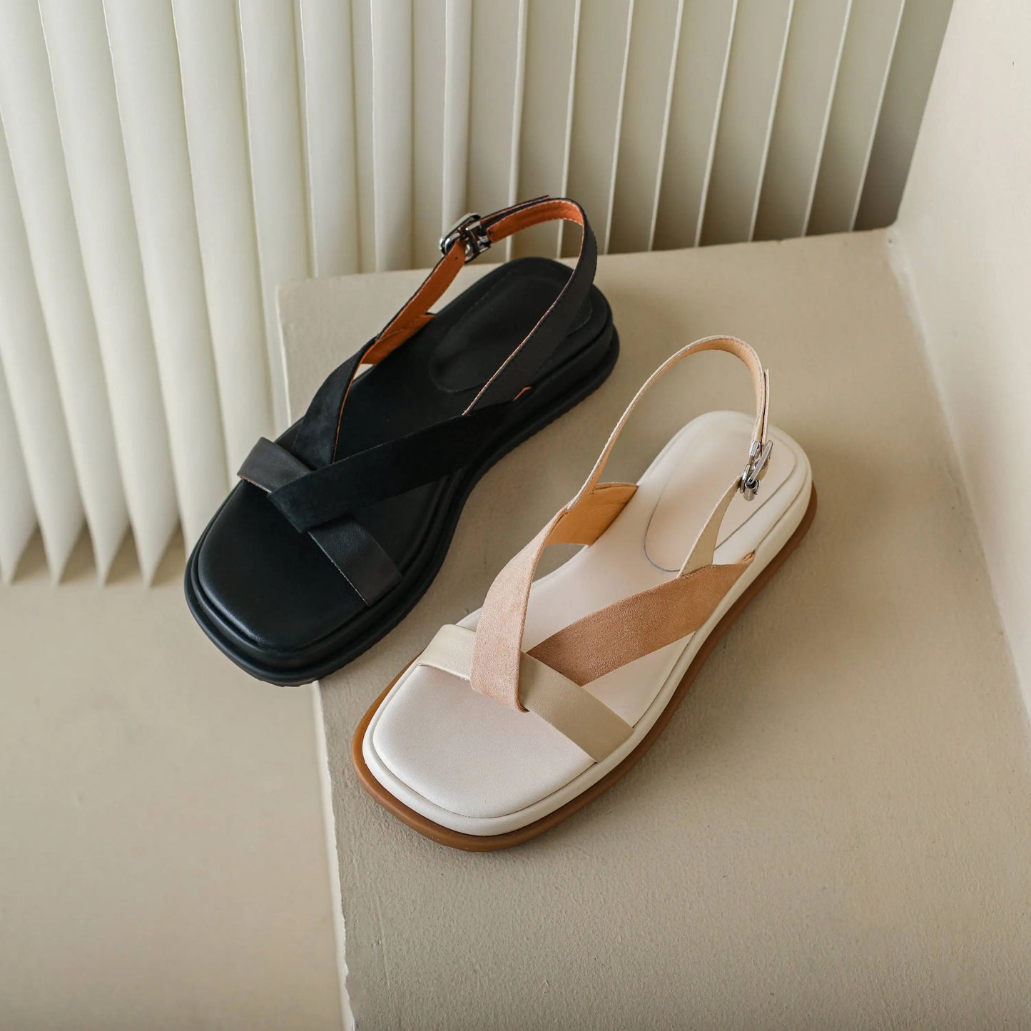 MANAL™ | SANDALES PLATEFORME À BRIDES CROISÉES
