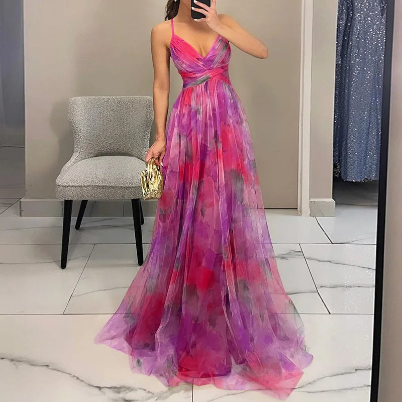 CARMELLA™ | ROBE MAXI FLORALE EN CHIFFON