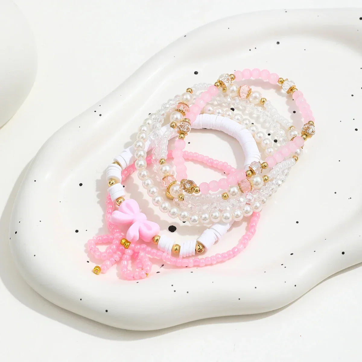 Ottilie™ | Set de bracelets en perles amour et rosette