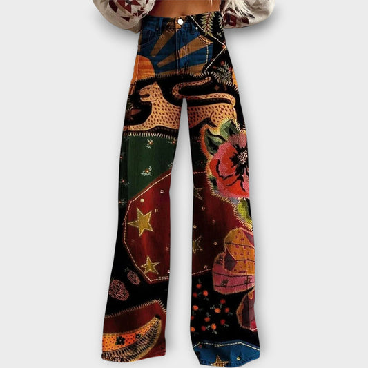 PatchLive™ | Jeans imprimé patchwork