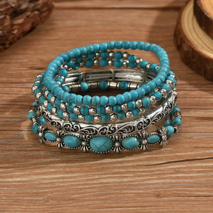 Zahira™ | Ensemble de bracelets boho avec perles turquoises