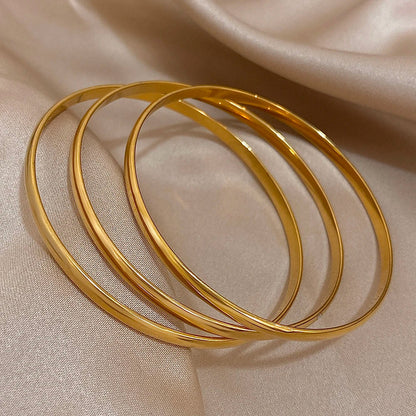 Alya™ | Ensemble de bracelets dorés en acier inoxydable