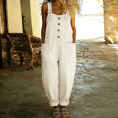Mae™ | Salopette vintage en coton doux effet denim