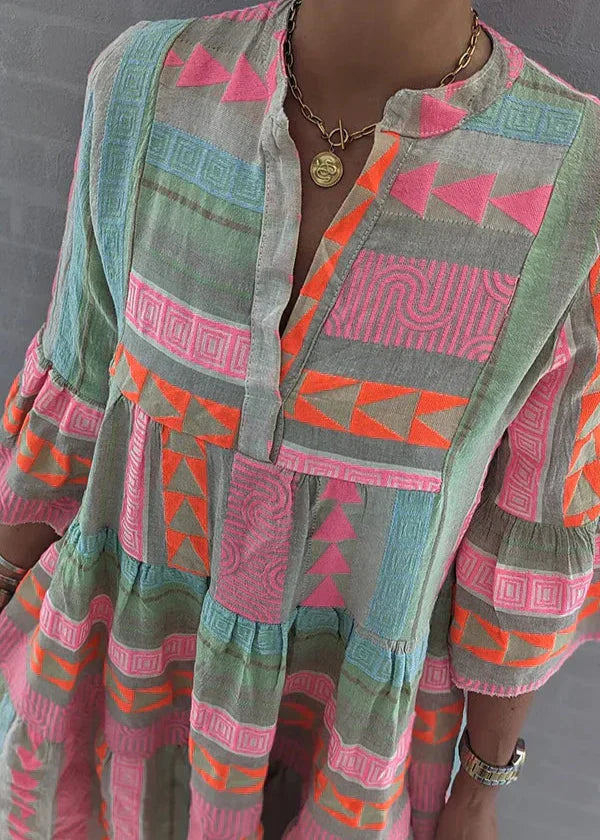 Ava™ | Robe d’été en chanvre col V