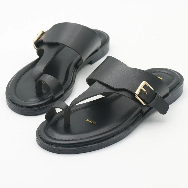 SALWA™ | SANDALES EN CUIR À BOUCLE