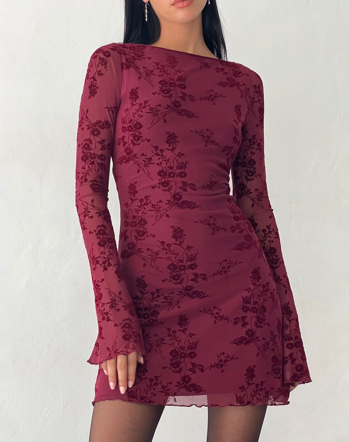 Sarah™ | Geblümtes Langarmkleid