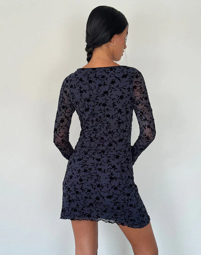 Sarah™ | Geblümtes Langarmkleid