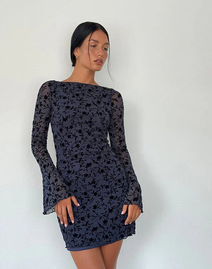 Sarah™ | Geblümtes Langarmkleid