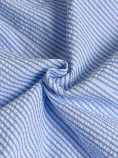 Maisie™ | Robe en coton rayé à col carré