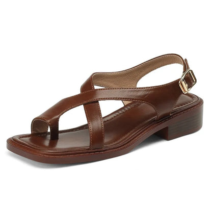 RABIA™ | SANDALES CROISÉES EN CUIR ITALIEN