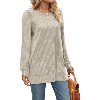 Carol™ | Langpulli für Damen mit Taschen