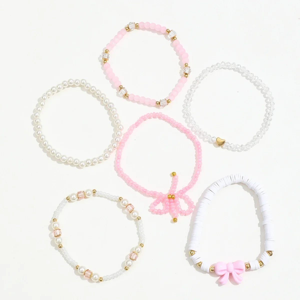 Ottilie™ | Set de bracelets en perles amour et rosette