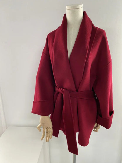 Amélie™ | Manteau en laine et cachemire, fait main avec soin