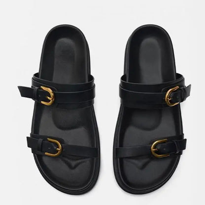 SALOUA™ | SANDALES EN CUIR À BOUCLE