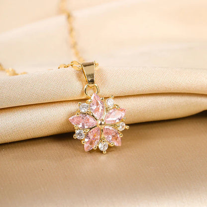 Laraine™ | Collier rose romantique en acier inoxydable