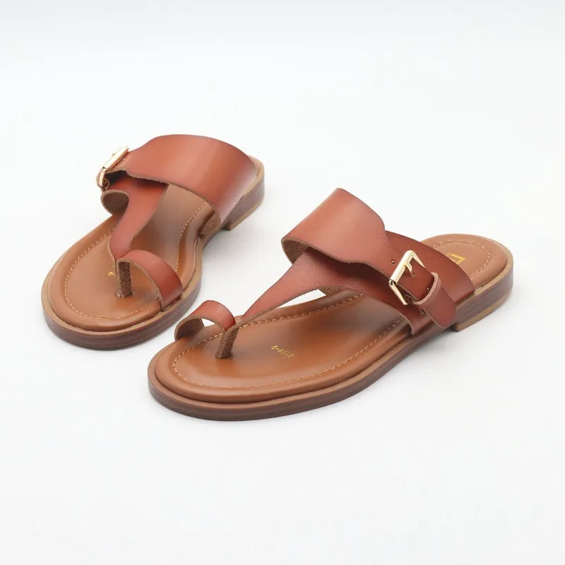 SALWA™ | SANDALES EN CUIR À BOUCLE