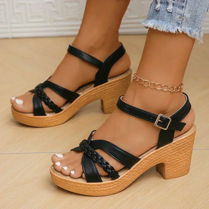 Aurora™ | Geflochtene Plateau-Sandalen