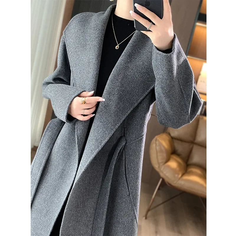 Juliette™ | Manteau en cachemire à ceinture