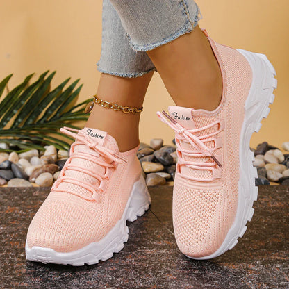 Coralie™ | Sneakers respirants compensés