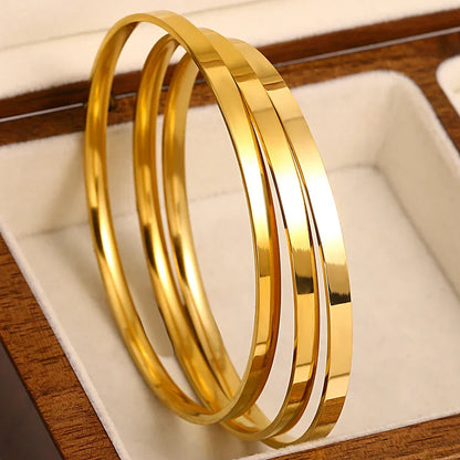 Alya™ | Ensemble de bracelets dorés en acier inoxydable