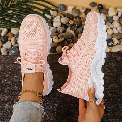 Coralie™ | Sneakers respirants compensés