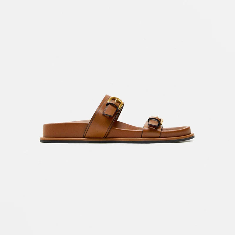 SALOUA™ | SANDALES EN CUIR À BOUCLE