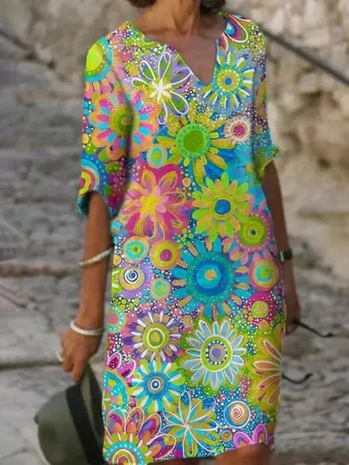Nira™ | Robe midi florale éclatante