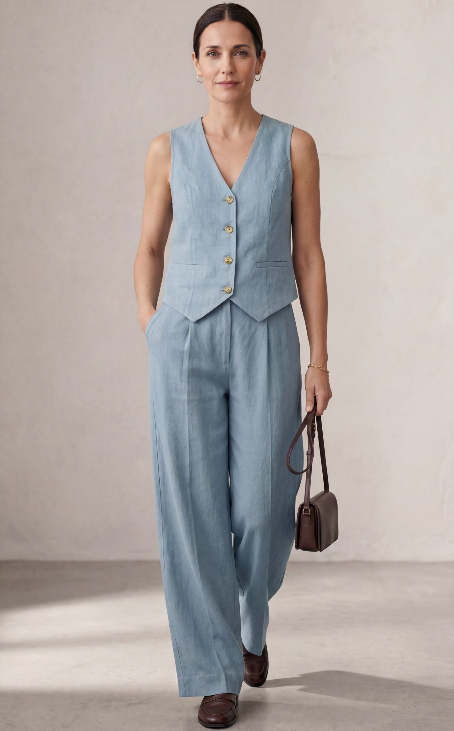 Aira™ | Ensemble 2 pièces gilet &amp; pantalon large