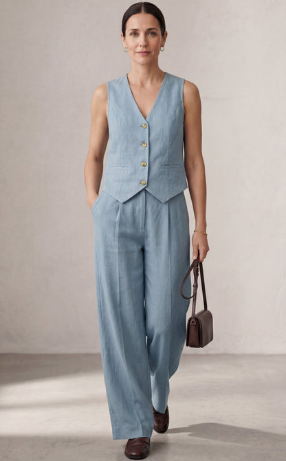 Aira™ | Ensemble 2 pièces gilet &amp; pantalon large