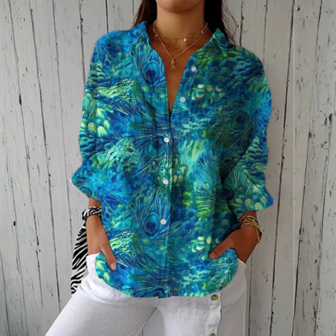 Victoria™ | Pfauenbluse