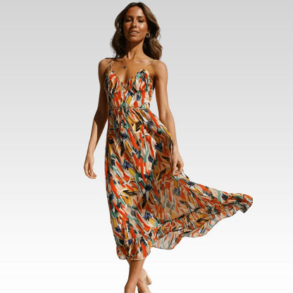 Chiara™ | Robe midi multicolore