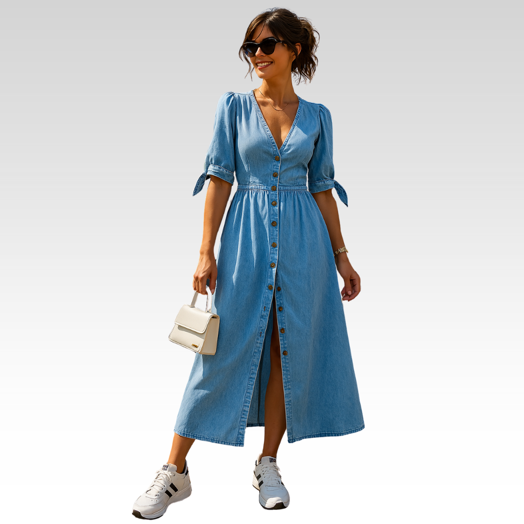 Eliraime™ | Robe maxi en denim