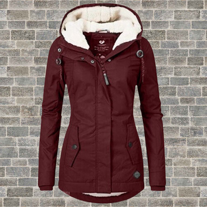 Jenna - Manteau à Capuche Sherpa Ultra-Doux et Chaud
