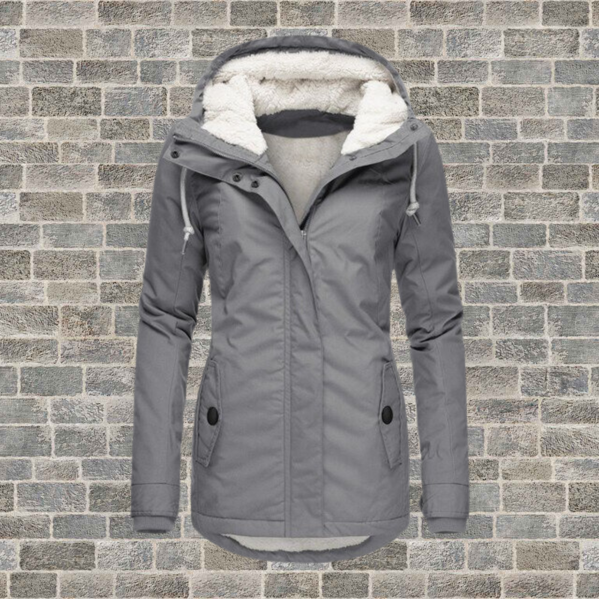 Jenna - Manteau à Capuche Sherpa Ultra-Doux et Chaud