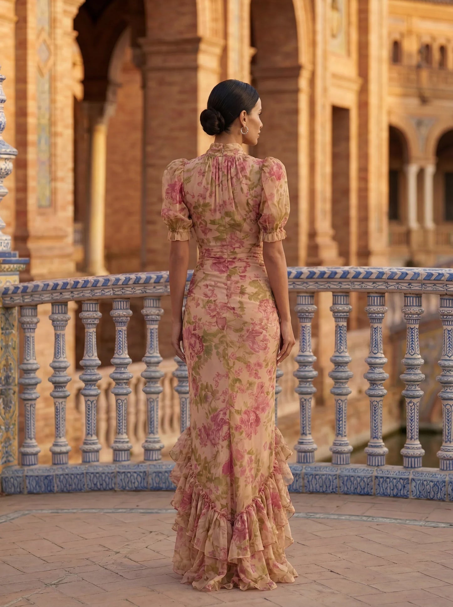 DELFINA™ | ROBE LONGUE FLEURIE EN CHIFFON