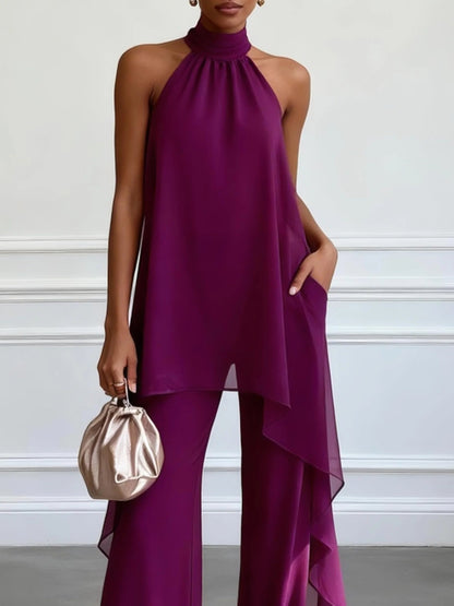 ELIORA™ | ENSEMBLE COL HALTER ET PANTALON