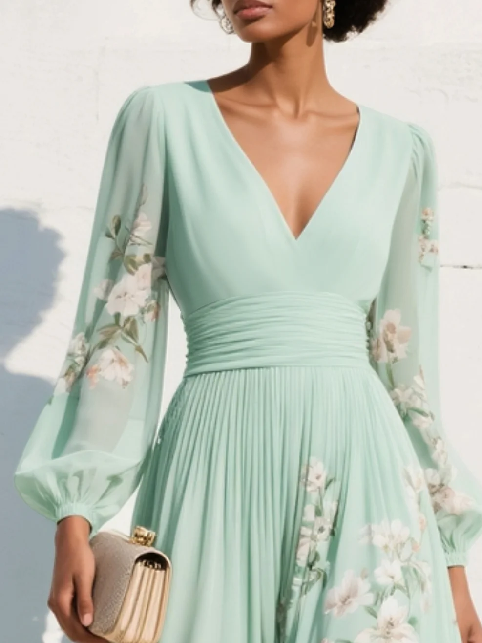 Sakura™ | Robe maxi plissée fleurie