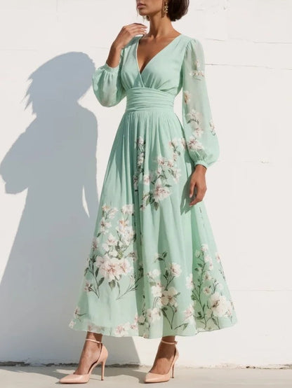 Sakura™ | Robe maxi plissée fleurie