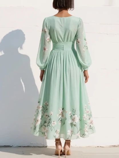 Sakura™ | Robe maxi plissée fleurie
