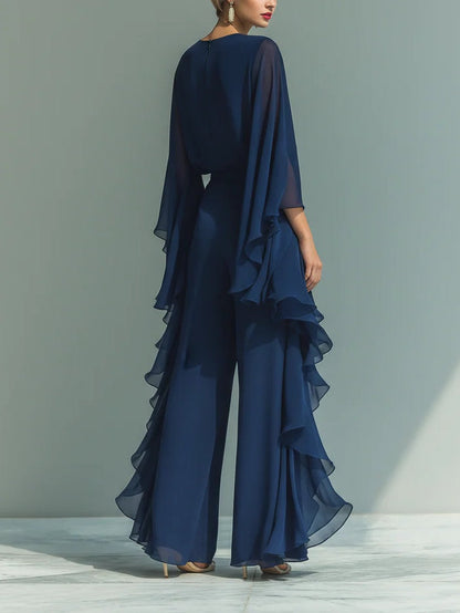 ZAYLIE™ | ENSEMBLE EN CHIFFON À VOLANTS