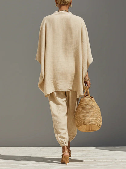 Kaki™ | Ensemble top asymétrique et jogging