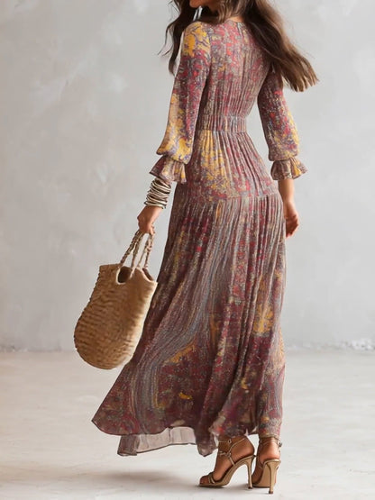 Cachemire™ | Robe longue en mousseline paisley