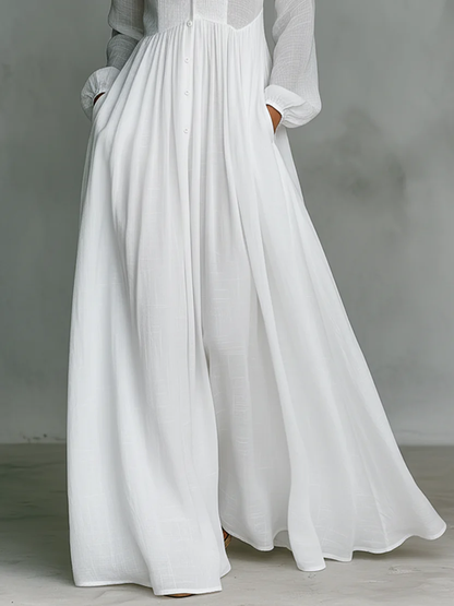 Yvaine™ | Robe maxi minimaliste à col montant